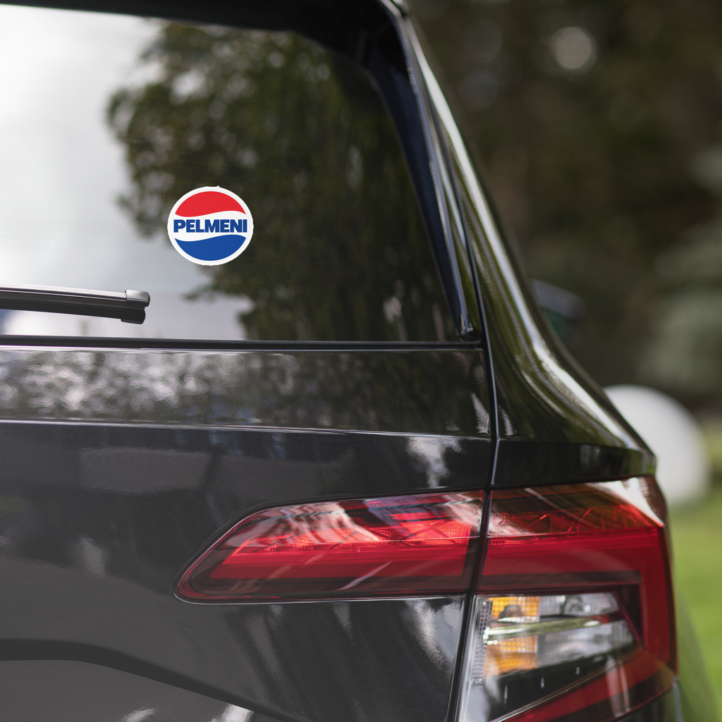 Blasenfreie Aufkleber pelmeni