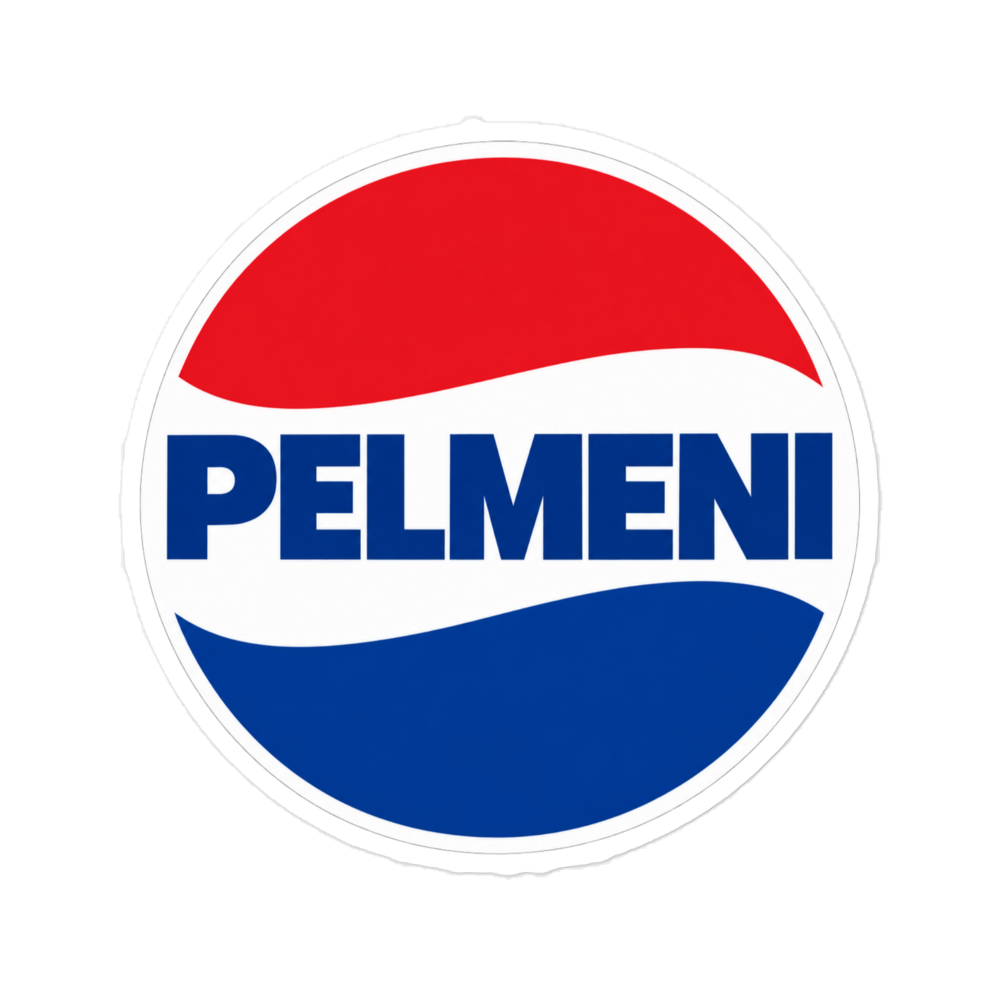 Blasenfreie Aufkleber pelmeni