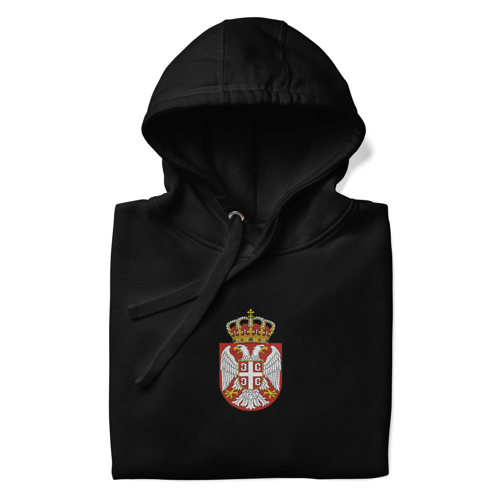 Serbien Premium Hoodie - Gestickt