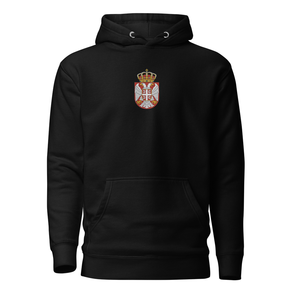 Serbien Premium Hoodie - Gestickt