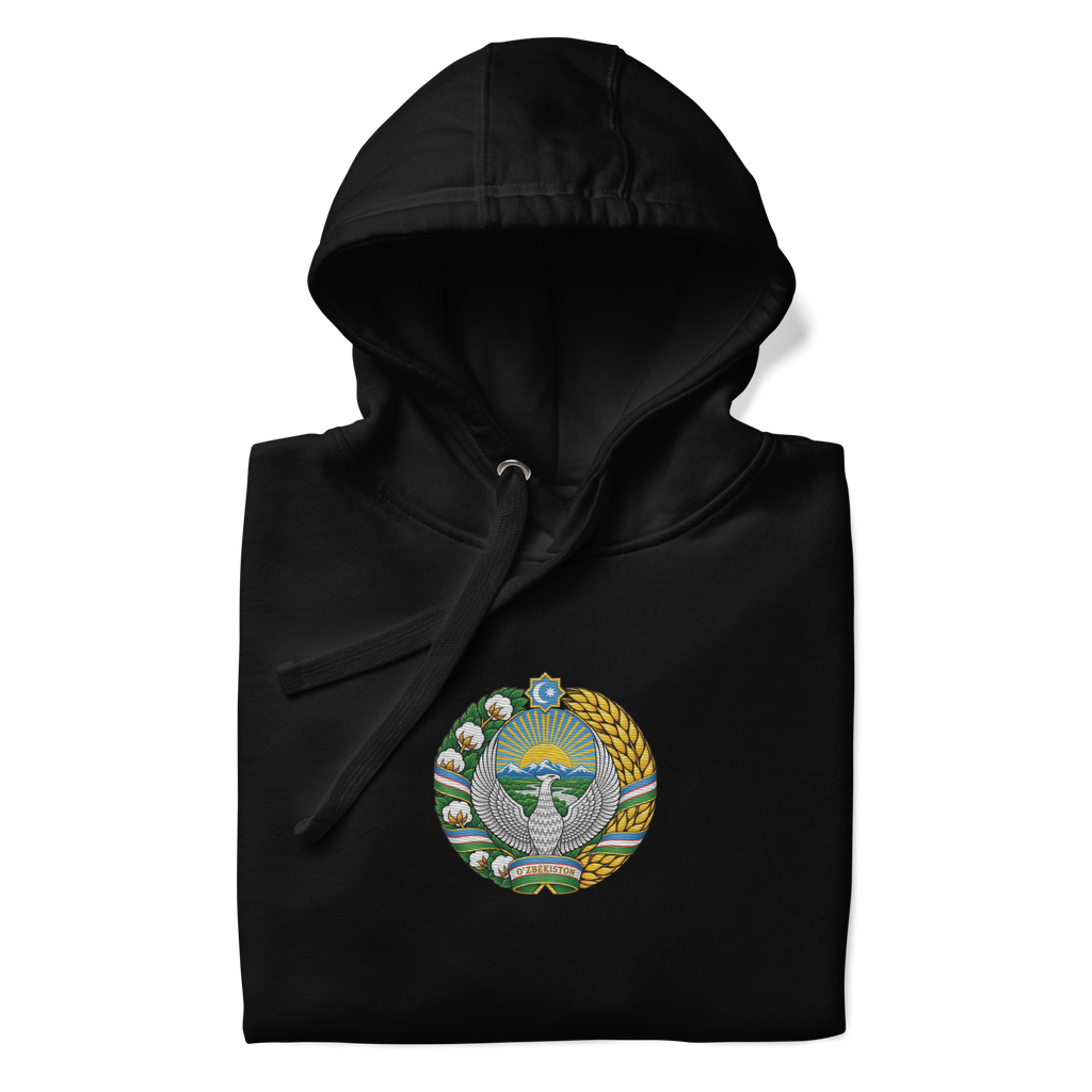 Usbekistan Premium Hoodie - Gestickt