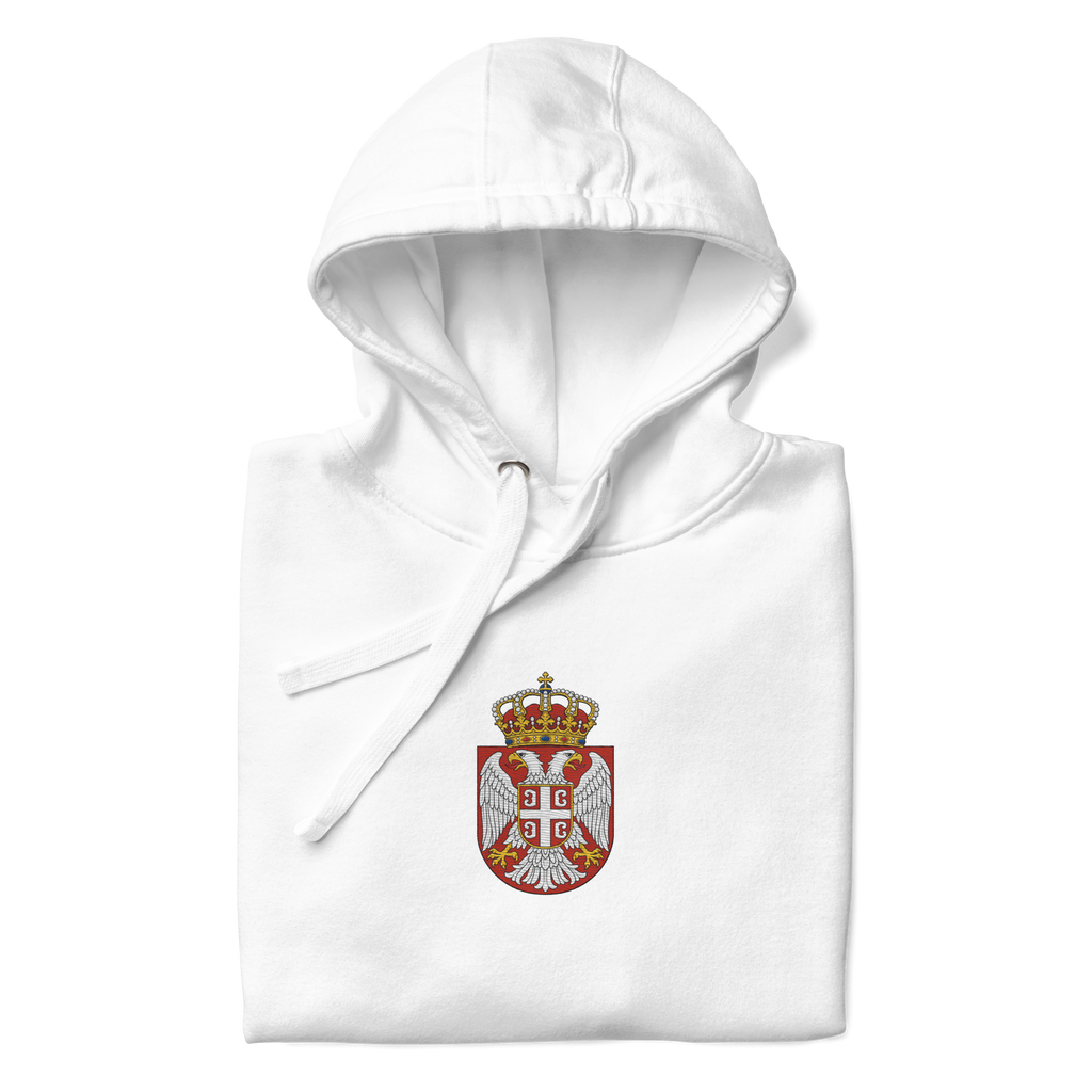 Serbien Premium Hoodie - Gestickt