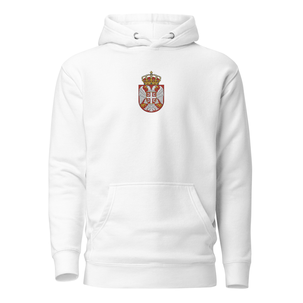 Serbien Premium Hoodie - Gestickt