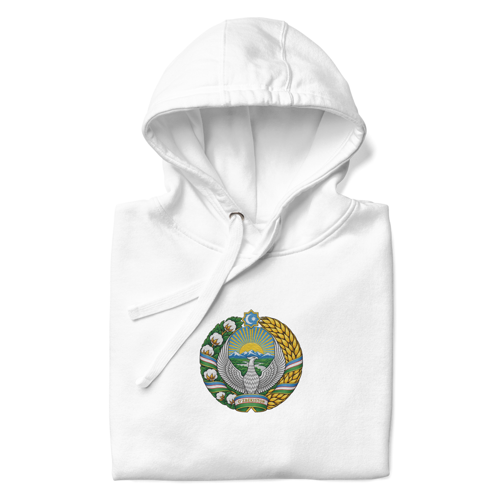 Usbekistan Premium Hoodie - Gestickt